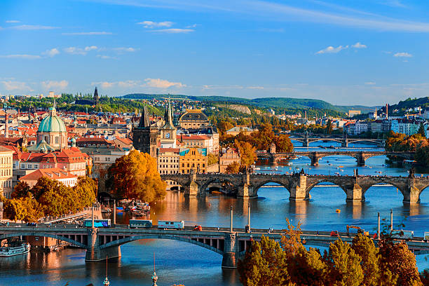 A stunning view of the Eiffel Tower, gondolas in Venice, the Swiss Alps, and Prague’s historic skyline, showcasing the best of the Ultimate Europe tour.